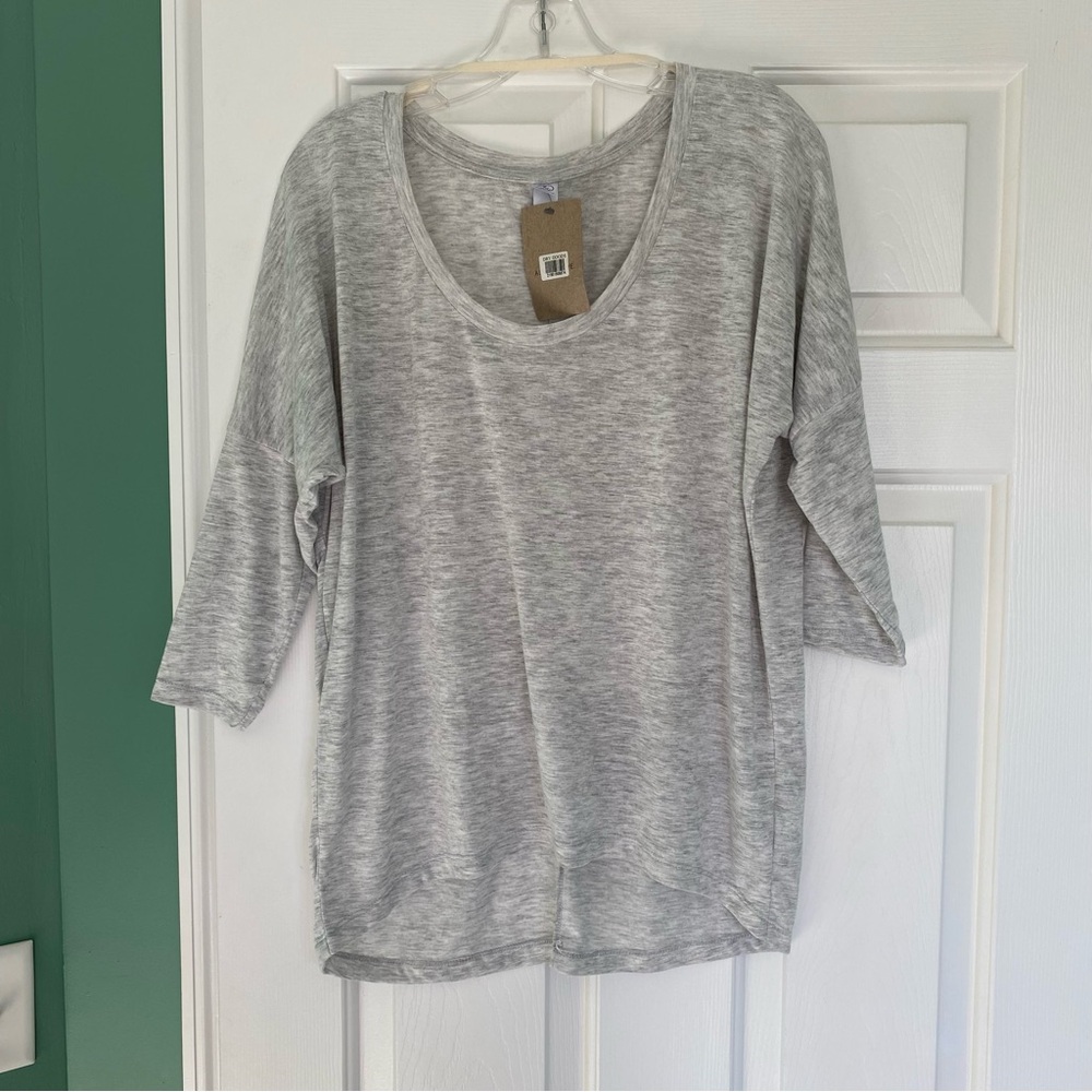 Grey Heather Long Sleeve Top